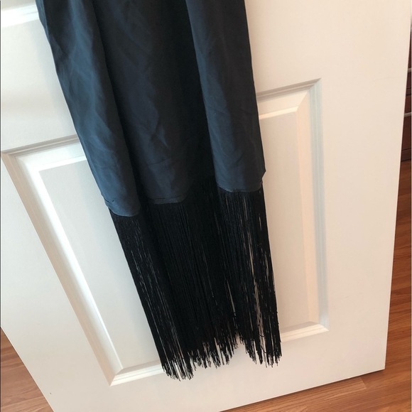 NWT CAMI NYC The Fringe Dress In Black Silk Size S - Picture 5 of 16